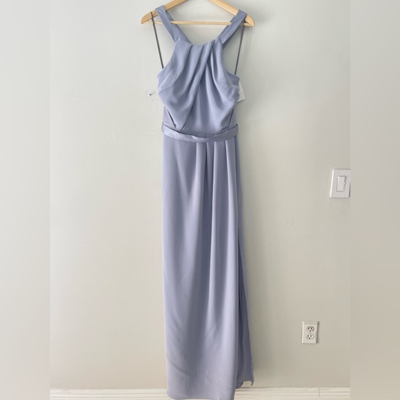 NWT Vera Wang White Halter Dress Gown - Picture 9 of 14